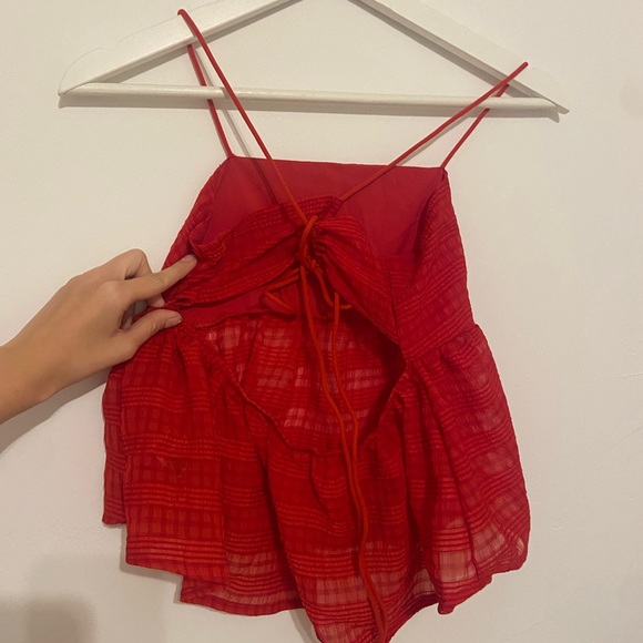 Red Ruffle Top - Picture 2 of 2